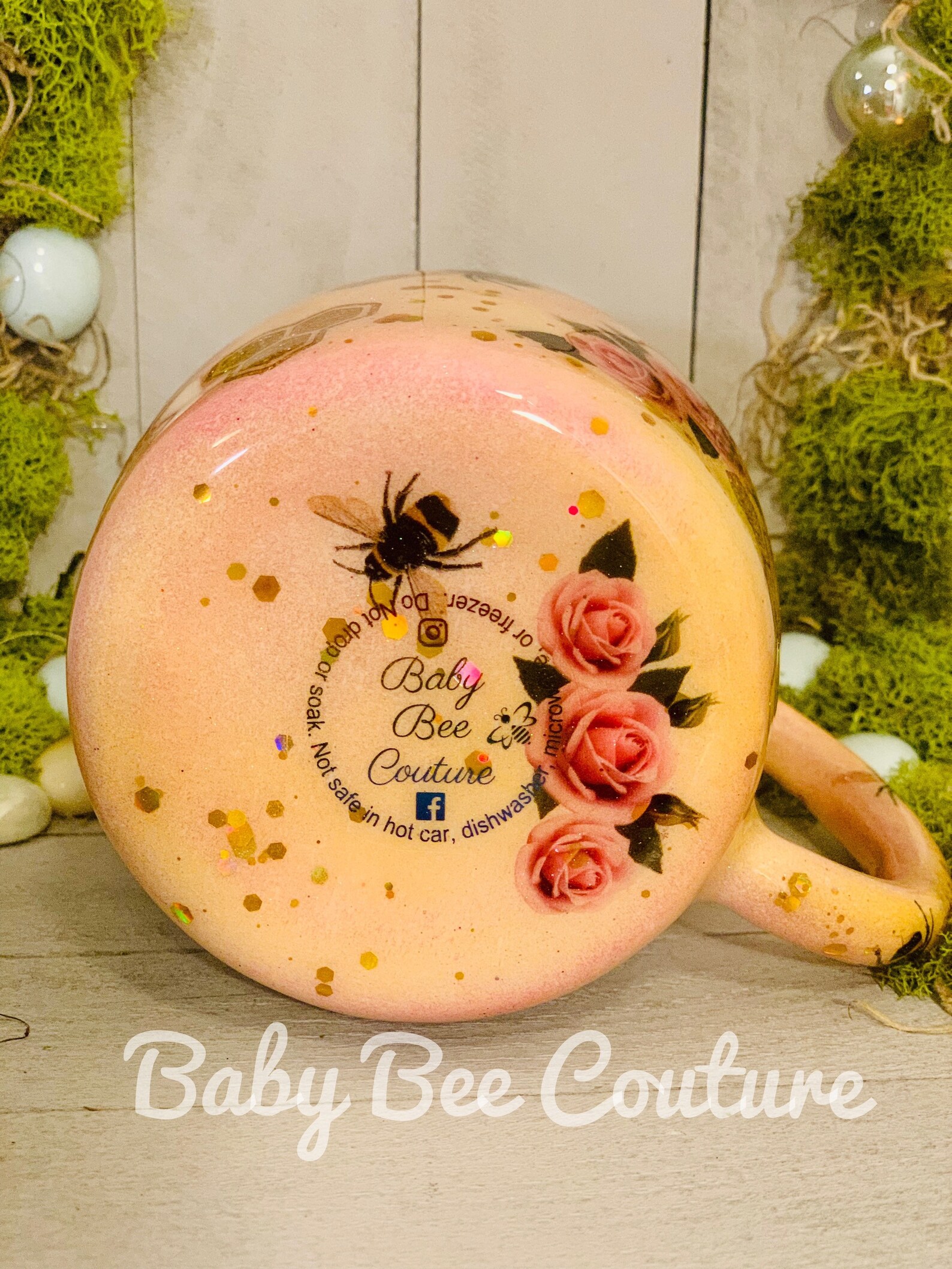 Bee Tumbler Glitter Bee Tumbler Honeybee Tumbler Peekaboo Etsy