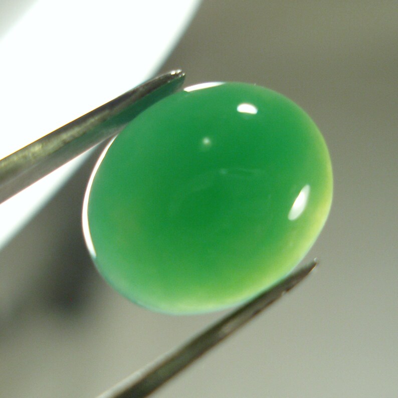 CHRYSOPRASE Gem Quality Imperial Jade Green 12 X 10 Mm Oval Etsy