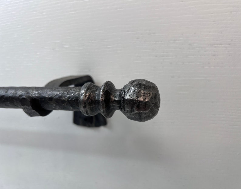 Curtain rod wrought iron with ball end