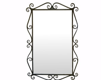 Mirror's frame, wrought iron hand forged. Unique, one-of-a-kind,