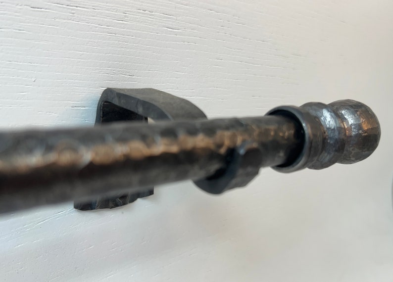 Curtain rod wrought iron with ball end