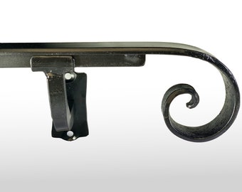 Wrought Iron Stair Handrail – Adjustable, Blacksmith Made, Easy Install