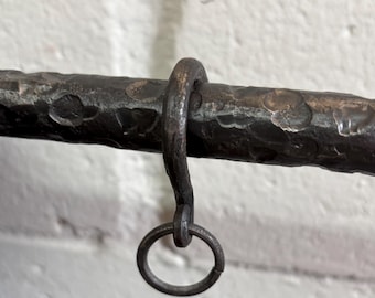 Curtain rod rings with Open eyelet, hand made wrought iron