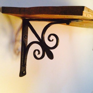Free Shipping (with coupons)--Shelf bracket classical style wrought iron Hand forge, Hand hammered. (cl-3-FL)