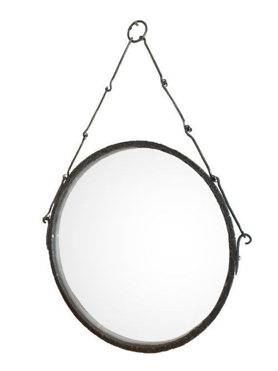 Free Glass Round Mirrors Wrought Iron Hand Forged Mir
