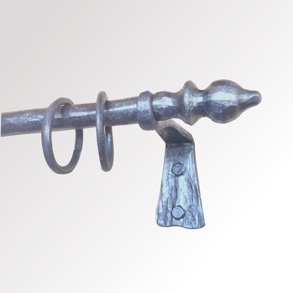 Free Curtain Rod With Finial And Bracket Wrought Canada Finial And Bracket Wrought, Wrought Iron Curtain Rods Canada