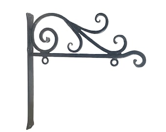 FREE SHIPPING--Traditional Sign bracket holder Wrought iron sturdy and strong (CL-1-SignBra-trad)