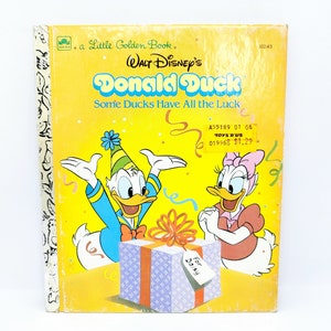 Donald Duck Some Ducks Have All the Luck Vintage Golden Book Walt Disney 1987 Western Publishing Out of Print RARE Toys&quot;r&quot;us