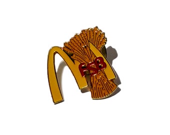 Broche de corbata de esmalte pequeño de la FSB de los años 90 de McDonald's, botón coleccionable raro
