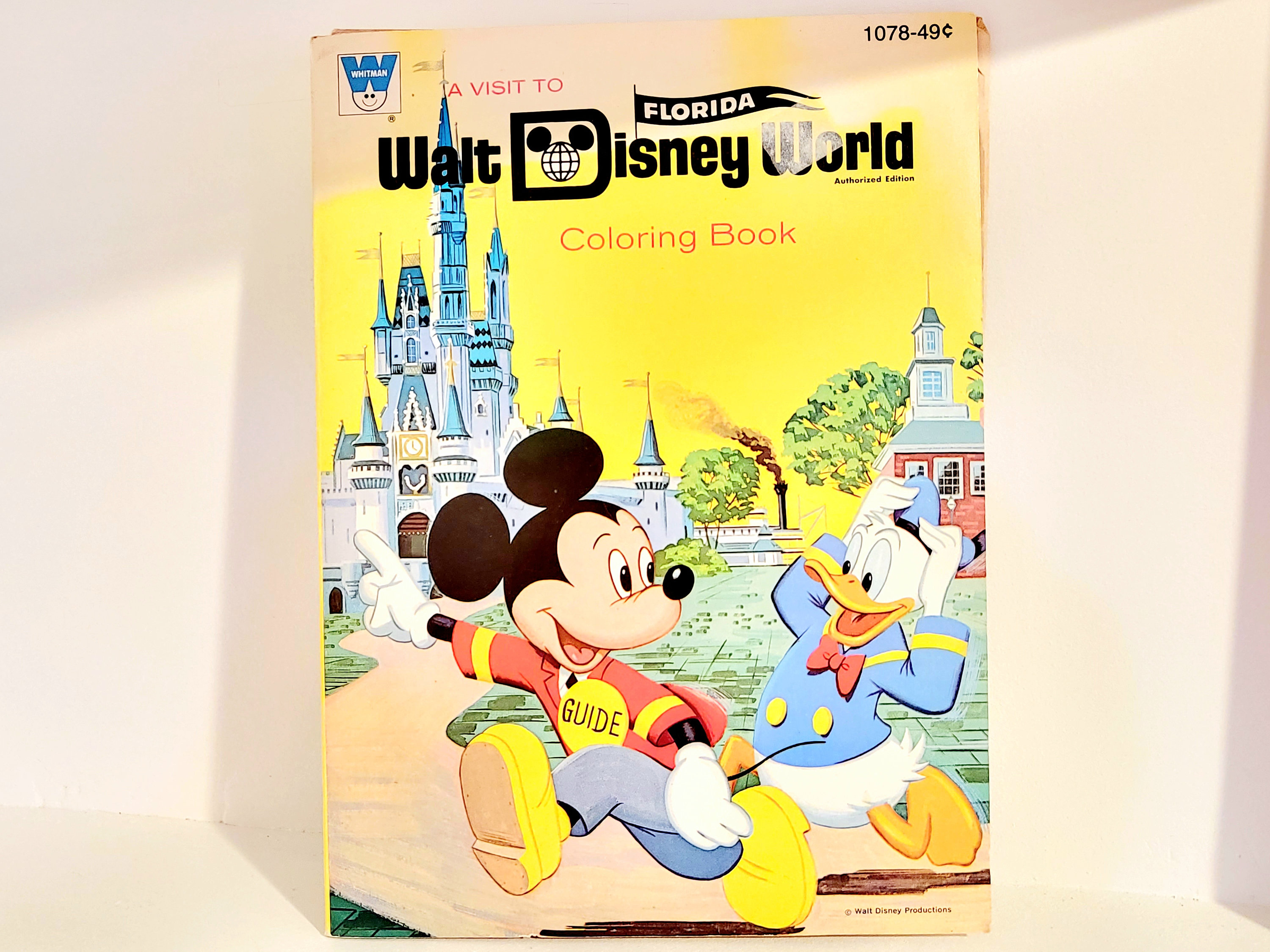 A Visit to Walt Disney World Florida Coloring Book 1971 Vintage