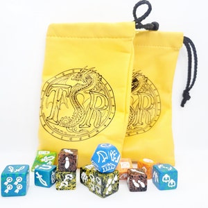Dragon Dice Original Dice Bags and dice game Vintage 1993 TSR Dungeons and Dragons 90s Gaming