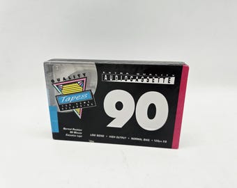 Blank Sealed Vintage Audio Cassette Tape 90 Minute for Recording 90s RARE Nostalgia Walmart Quality Tapes