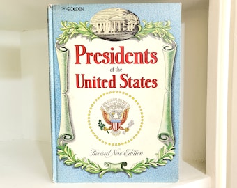 Presidents of the United States Revised New Edition Golden Press Vintage History Book (1979 copyright) 70s Americana