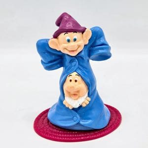 Dopey and Sneezy from Disney&#39;s Snow White and the Seven Dwarfs Vintage Dwarves McDonalds Happy Meal Toy 1992 RARE Mint in Package or Loose