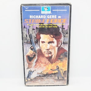 Strike Force VHS Richard Gere 1975 TV Movie Unrated Rare Vintage Video 1989 Interglobal Home Video Release Relabeled Tape