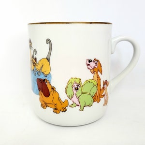 Disney's Lady and the Tramp Vintage Porcelain Ceramic Mug Vintage Disneyland Disney World Disney Parks Teacup Cup Made in Japan RARE