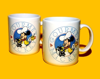 Vintage Gourmet Mickey Tassen Set 90er Jahre Disney Kitchen Treasure Craft SELTEN