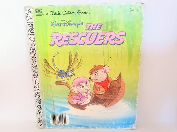 Disney's the Rescuers Vintage Golden Book 1977 Walt Disney 70s Don