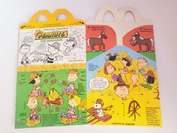 Cajita feliz de McDonalds de Cajita feliz de Peanuts the  Vintage de los años Snoopy de Sin Muy buen