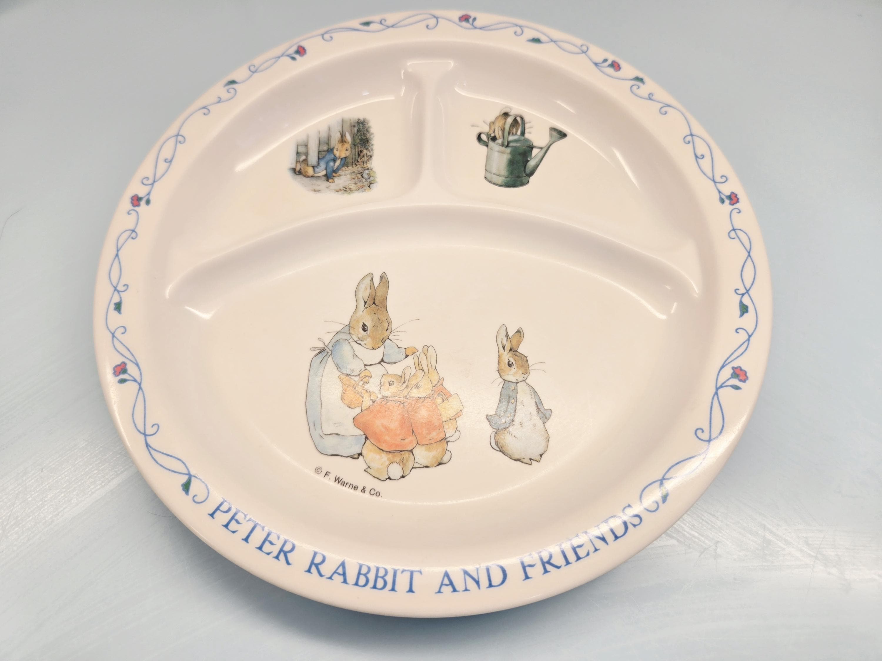 Peter Rabbit and Friends Melamine Divided Plate Beatrix Potter