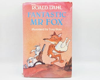 Fantastic Mr Fox Roald Dahl Tony Ross Vintage Hardcover Book 1988 British Release RARE Illustrated Edition 80s
