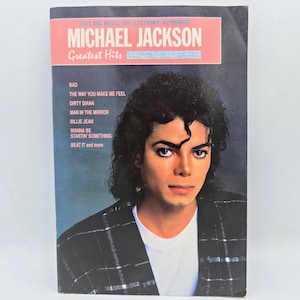 Michael Jackson Greatest Hits Easy ABC Music per tastiere elettroniche 1990 Libro di musica vintage anni '90 Copertina flessibile Warner Bros. Buone condizioni