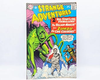 Strange Adventures Comic No 193 The Villain-Maker Zomzu Lee Elias DC Comics BARDZO dobry stan RZADKIE Pierwsze wydanie Nieocenzurowane 1966 Scifi
