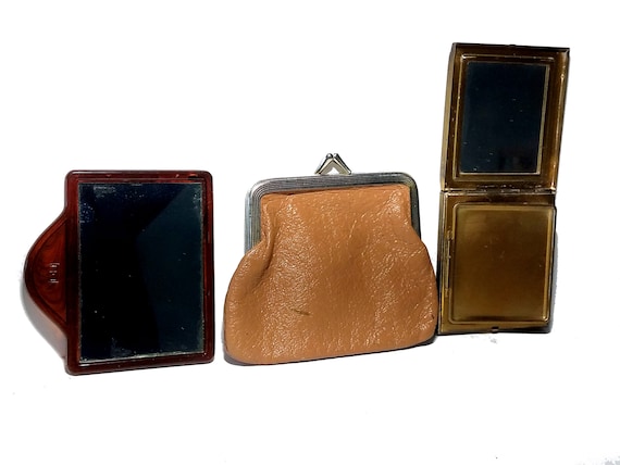 Vintage Purse Accessory Lot Retro 50s Style Mirror