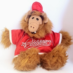 ALF Alien Plush Orbiters Baseball Uniform Vintage Hand Puppet 1988 Alien 12 inch Plush Toy 80s Original Alien Productions Collectible RARE
