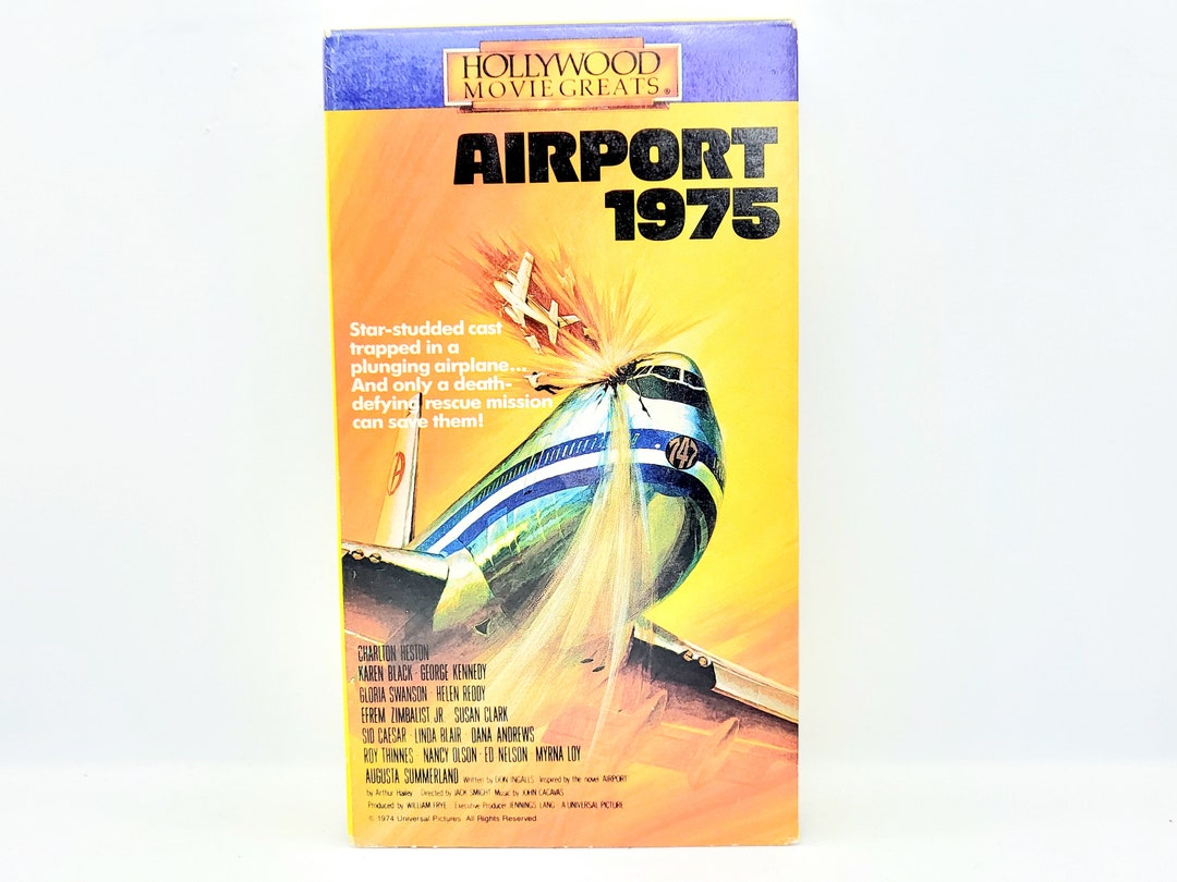 Airport 1975 Vintage VHS Tape 1974 70s Charlton Heston Disaster Movie