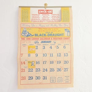 Vintage 90s Calendar - Etsy