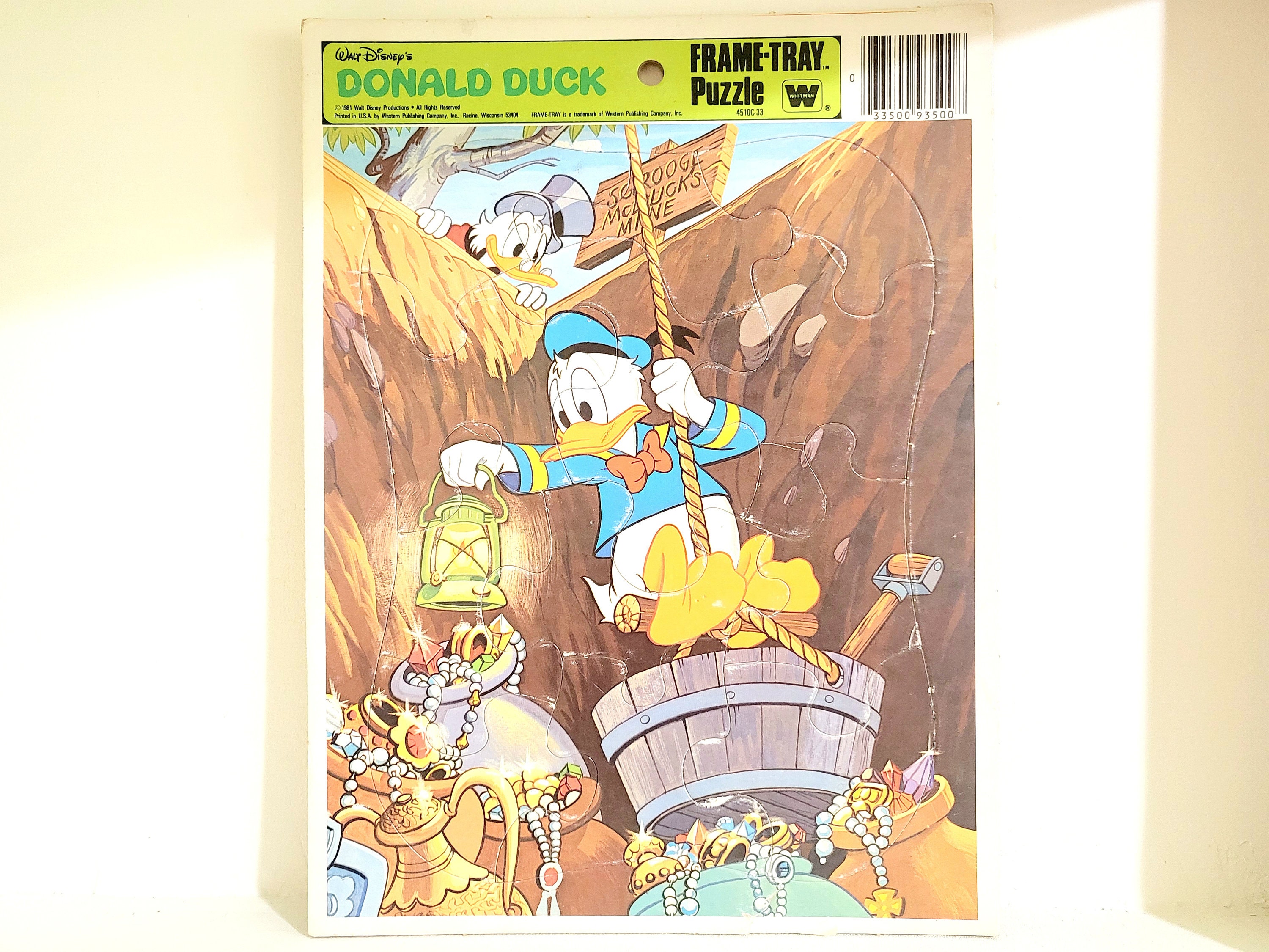Donald Duck Vintage Walt Disney Frame-tray Puzzle 12 Piece Jigsaw