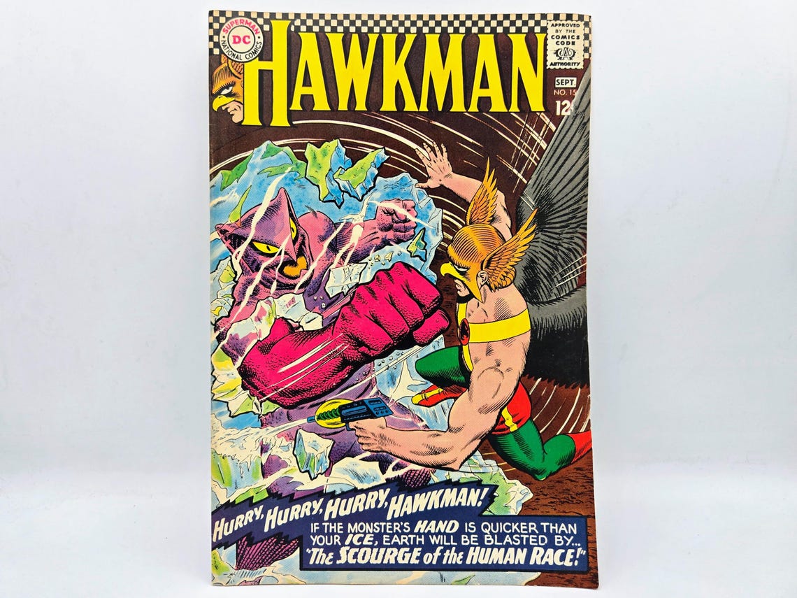 Hawkman Comic No 15 Gardner Fox Murphy Anderson Very Good Condition DC Comics RARE First Edition Ungraded Retro Ads Mattel, photo 1 of 5