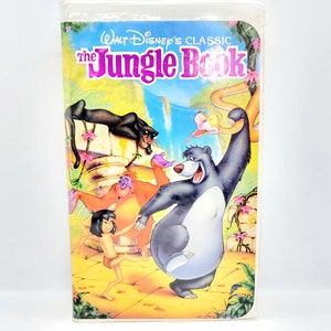 Walt Disney&#39;s the Jungle Book 1967 VHS Black Diamond Clam Shell Case Rare 1991 Release Animation Cartoon Video