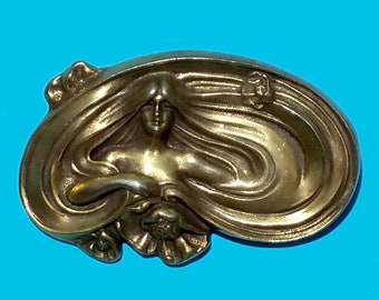 Vintage Art Nouveau Lady in Flowers Brooch MMA Convertible Pendant Pin Metropolitan Museum of Art