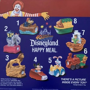 Disneyland 40th Anniversary Viewer Happy Meal Toy New In Package RARE McDonalds Toy 1995 90s Full Series Pick One Rolling Toy Theme Park
