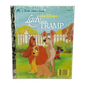 Lady and the Tramp Walt Disney Vintage Golden Book 1990 Western Publishing Walt Disney 90s Childrens Book