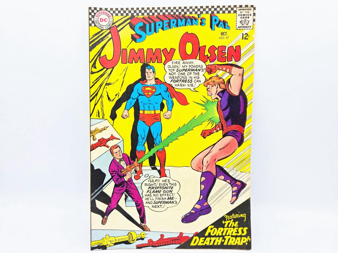 Jimmy Olsen Superman's Pal Comic No 97 Leo Dorfman Pete Costanza Very Good Condition DC Comic RARE First Edition Ungraded, photo 1 of 5