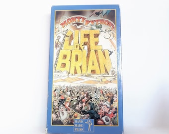 Monty Python's Life of Brian 1979 VHS Vintage Video Brytyjska komedia Klasyka filmów kręconych ręcznie John Cleese Eric Idle RZADKIE