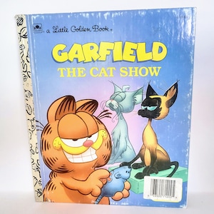 Garfield the Cat Show Vintage Little Golden Book Jim Davis 1990 United Features Syndicate First Edition Comic Cartoon 90s