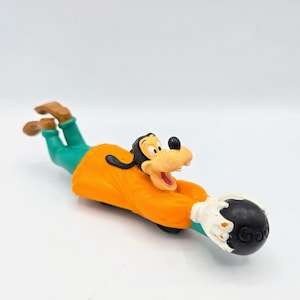 Goofy Goof Troop Bowlers Toy Disney Dog 1992 Vintage Burger King Kids Club Happy Meal 90s Promo Pull Back Collectible RARE