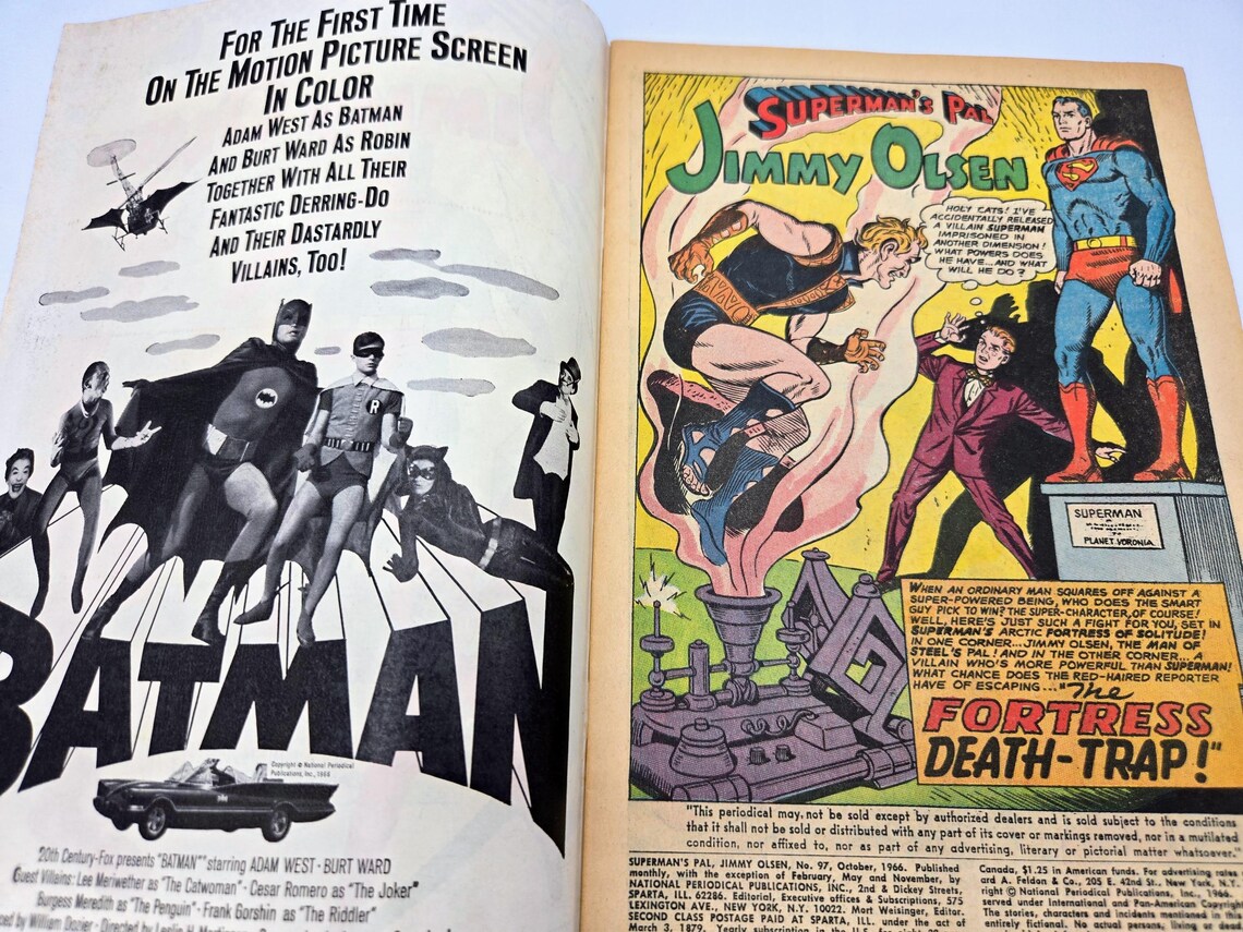 Jimmy Olsen Superman's Pal Comic No 97 Leo Dorfman Pete Costanza Very Good Condition DC Comic RARE First Edition Ungraded, photo 2 of 5