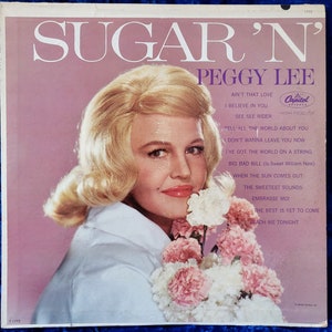 Peggy Lee Sugar 'N Spice LP 1962 Vinyl Record Capital Records RARE Collectible Double Sided Album Cover Art 60s Jazz Recording