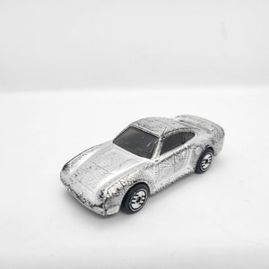 Hot Wheels 1987 Gleam Team Metallic Silver Porsche 959 Loose Vintage 80s Mattel Car