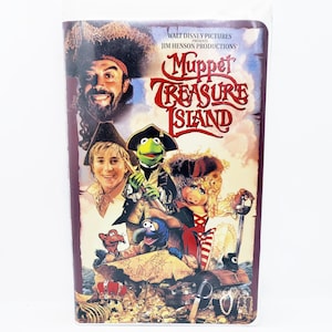 Muppet Treasure Island 1994 Vintage VHS Tape Jim Henson&#39;s Muppets Walt Disney 90s Movie 1996 Release Clamshell Case RARE