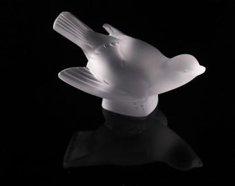 Lalique Perdrix Debout Tall Standing Partridge Bird Frosted