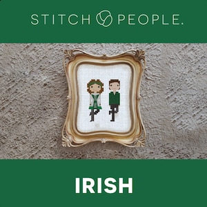 STITCH PEOPLE IRISH - Conjunto de padrões de ponto cruz