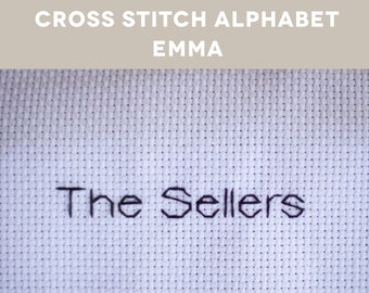 Stitch People Alphabet Emma: Einfache Kleinbuchstaben für benutzerdefinierte Kreuzstichstücke
