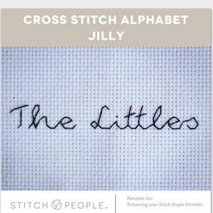 Stitch People Alphabet Jilly: Un libro de cuentos Escritura a mano Letra Alfabeto de punto de cruz