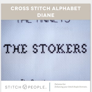 Stitch People Alphabet Diane: Alfabeto clássico em estilo de bloco para costura cruzada